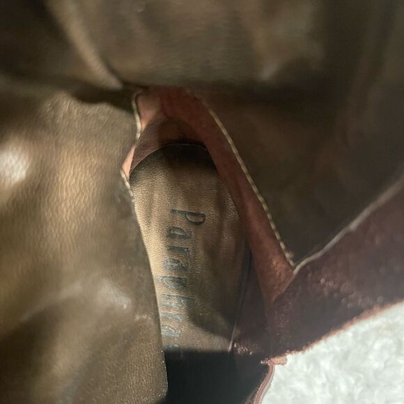 Paraphrase leather metallic Bronze ankle boots pointed toe side zipper SZ9M - Picture 7 of 9